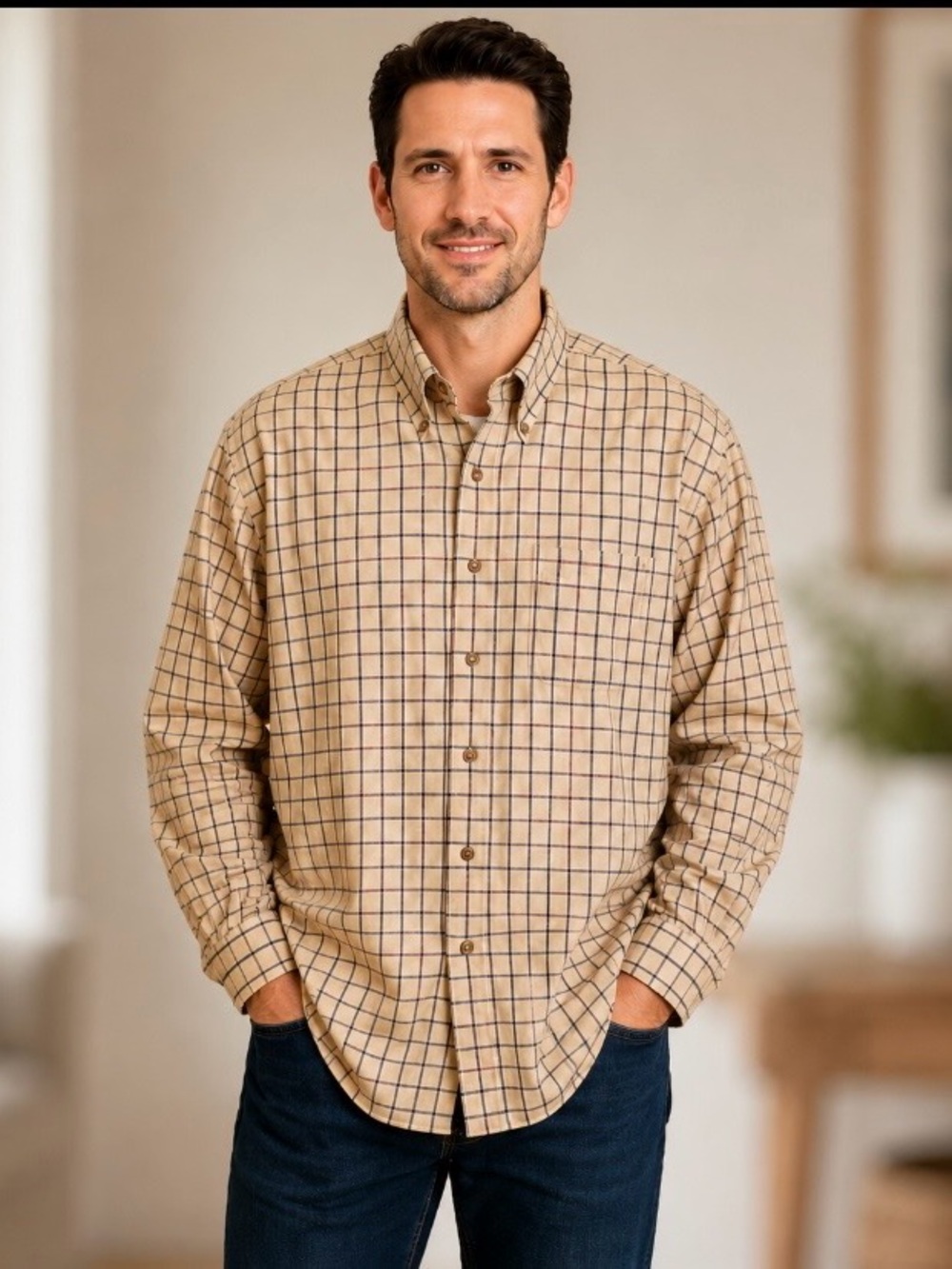 BROOKS BROTHERS PLAID LONG SLEEVE COTTON BUTTON DOWN SHIRT 3XLT Like New